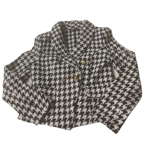 Houndstooth Pea Coat - Picture 1 of 4